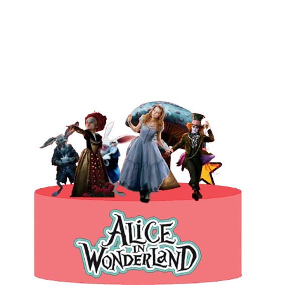 Topo de Bolo Alice no País das Maravilhas