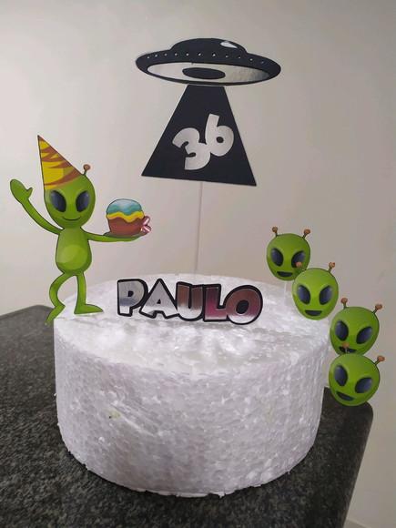 Topo de Bolo Alienigenas