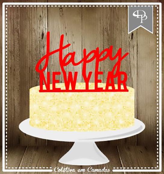 Topo de Bolo Ano Novo