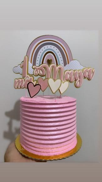 Topo de Bolo Arco Íris