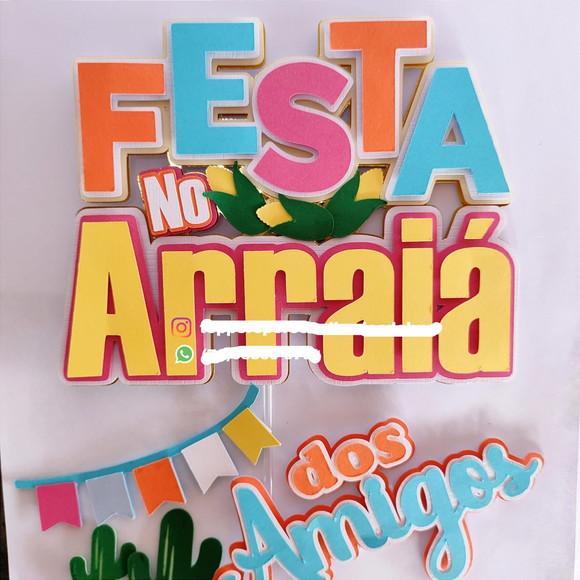 Topo de Bolo Arraiá