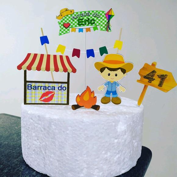 Topo de Bolo Arraiá