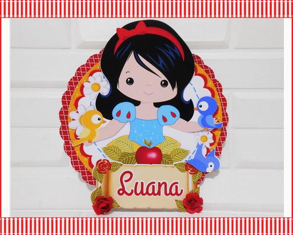 Topo de Bolo Branca de Neve