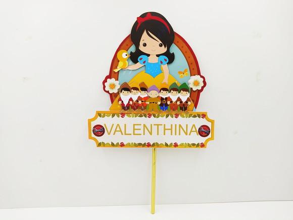 Topo de Bolo Branca de Neve