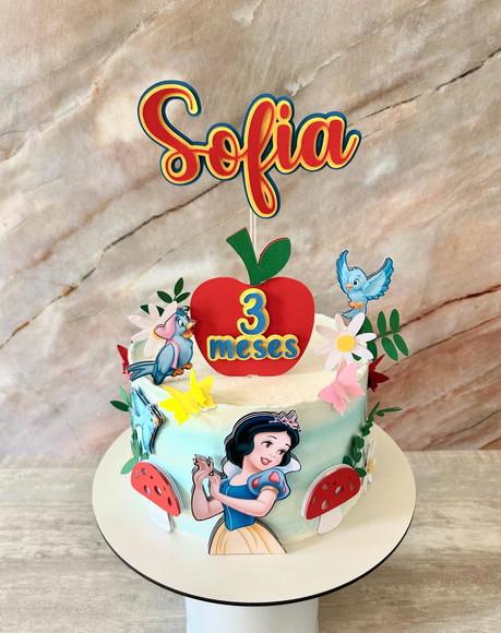 Topo de Bolo Branca de Neve