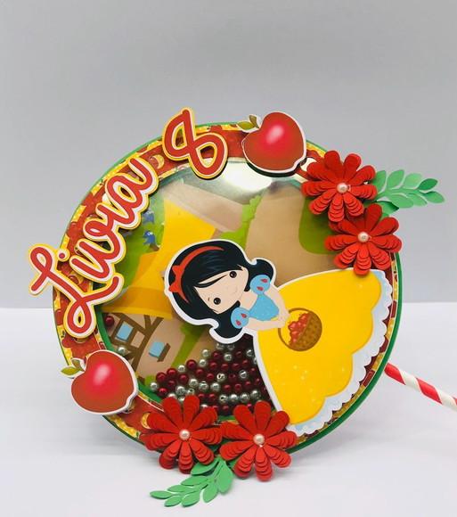 Topo de Bolo Branca de Neve