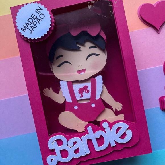 Topo de Bolo Caixa de Boneca Barbie