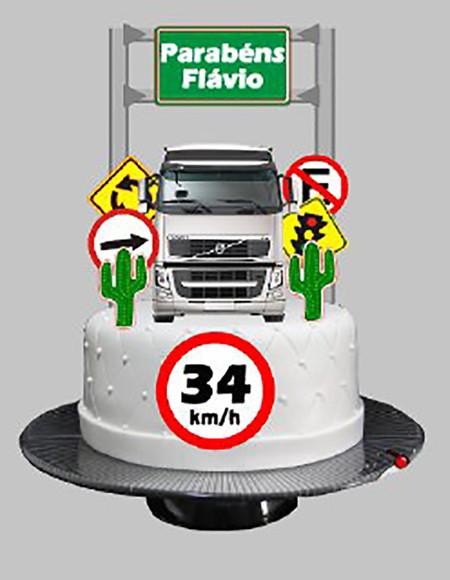 Topo de Bolo Caminhão