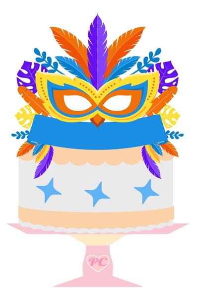 Topo de Bolo Carnaval