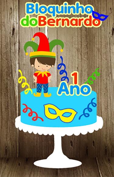 Topo de Bolo Carnaval