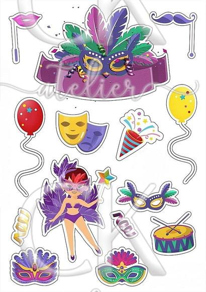 Topo de Bolo Carnaval
