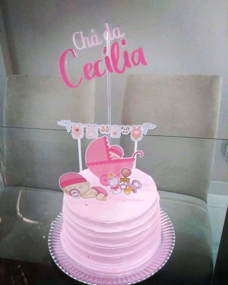 Topo de Bolo Chá de bebe