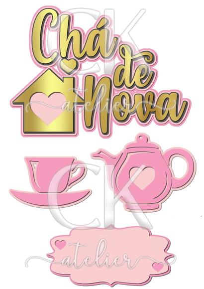 Topo de Bolo Chá de casa nova