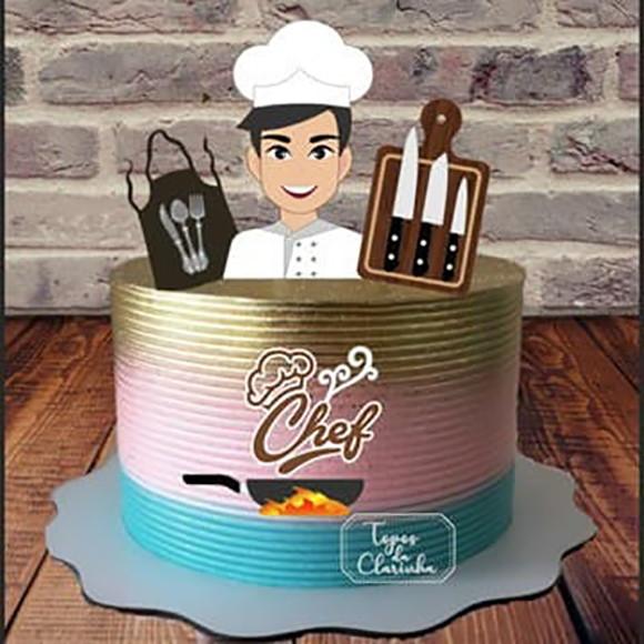 Topo de Bolo Chef de Cozinha