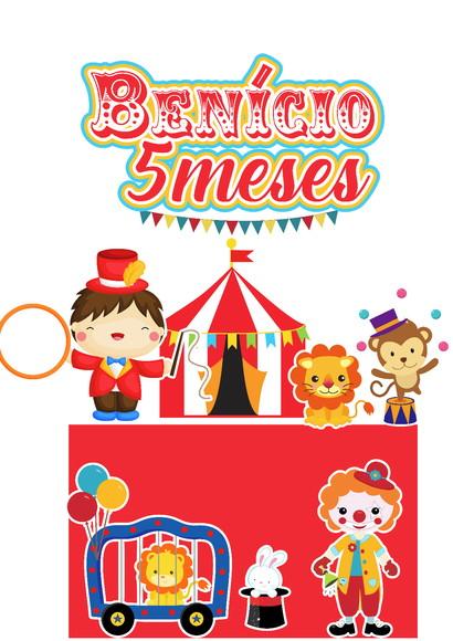 Topo de Bolo Circo