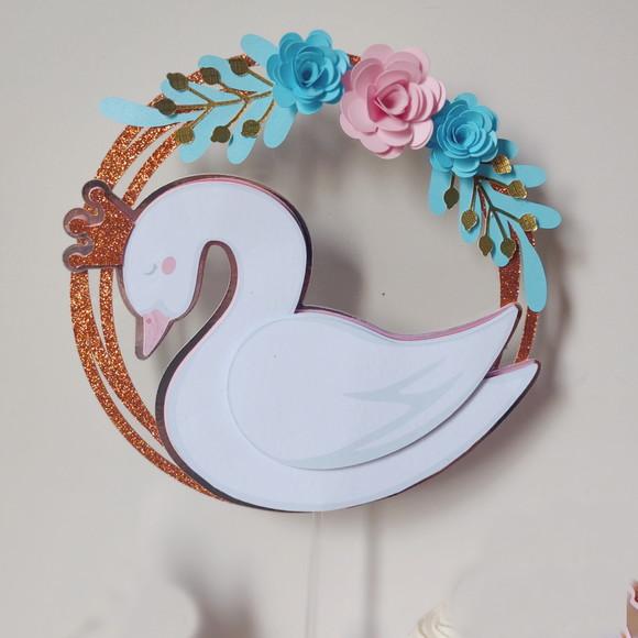 Topo de Bolo Cisne