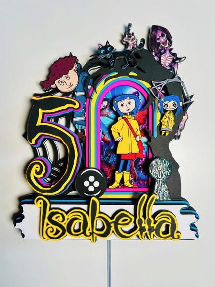 Topo de Bolo Coraline