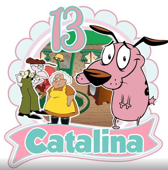 Topo de Bolo Coragem o Cao Covarde