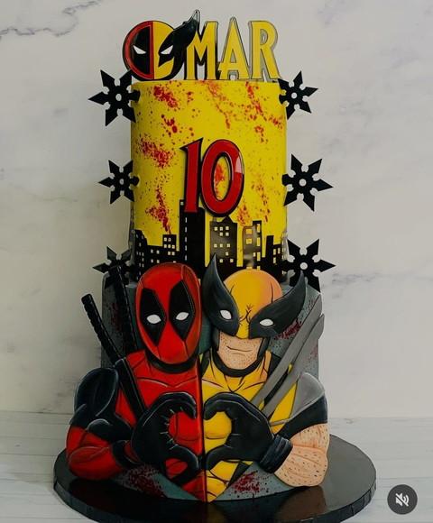 Topo de Bolo Deadpool e Wolverine