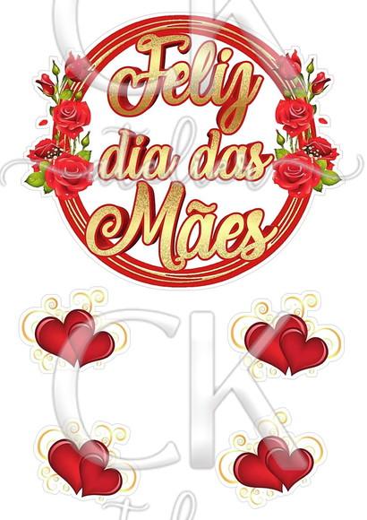 Topo de Bolo Dia das Mães