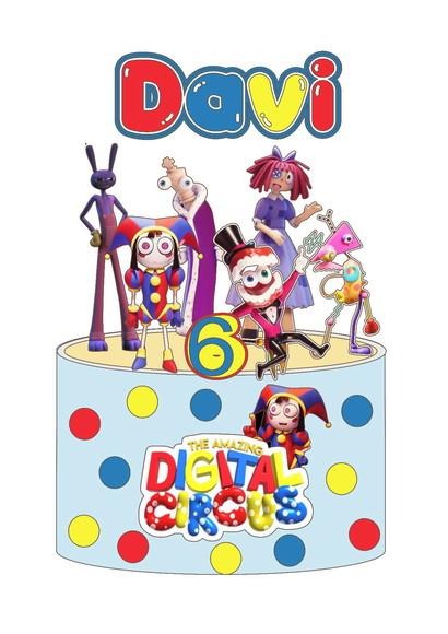 Topo de Bolo Digital Circus
