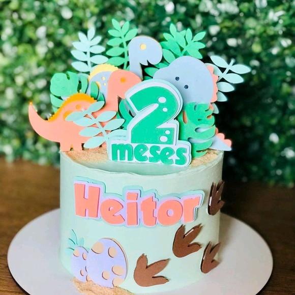 Topo de Bolo Dino cute