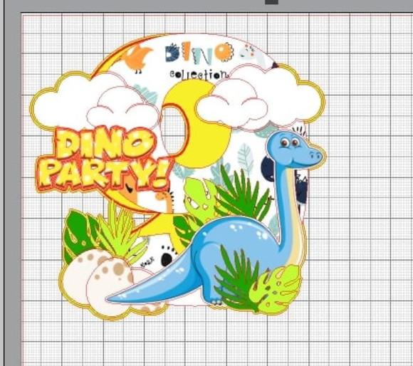 Topo de Bolo Dinossauro