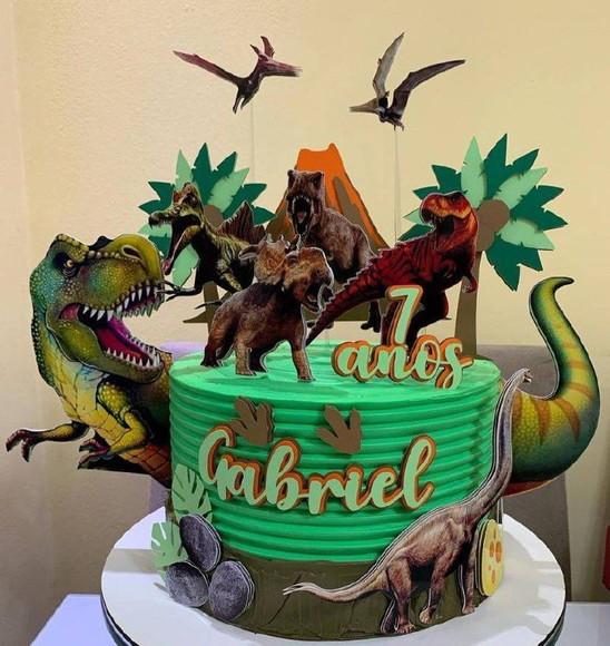 Topo de Bolo Dinossauro