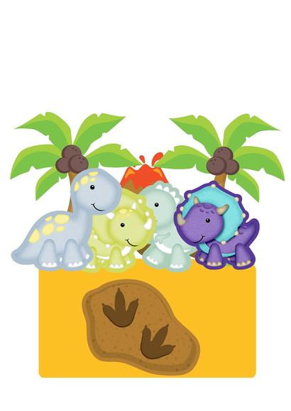 Topo de Bolo Dinossauro