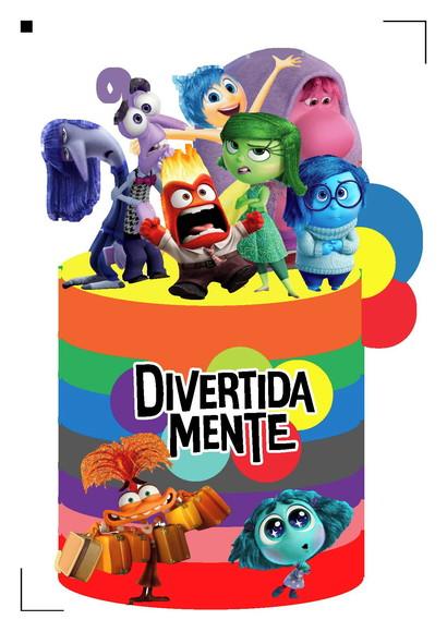 Topo de Bolo Divertidamente