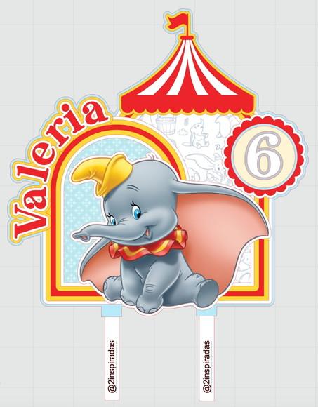 Topo de Bolo Dumbo