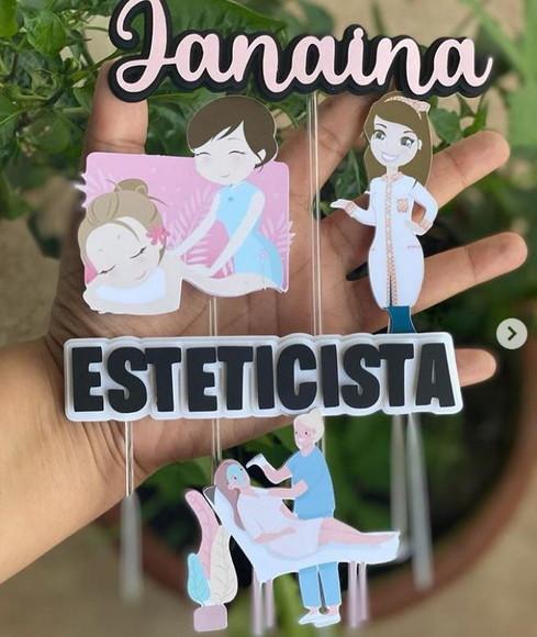 Topo de Bolo Esteticista
