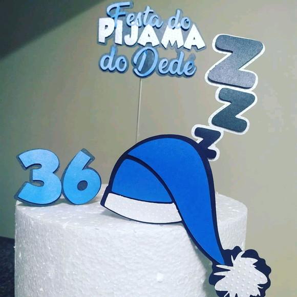 Topo de Bolo Festa Pijama
