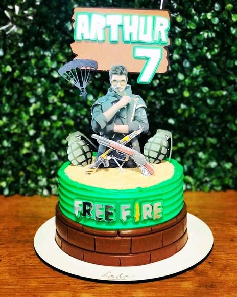 Topo de Bolo Free fire