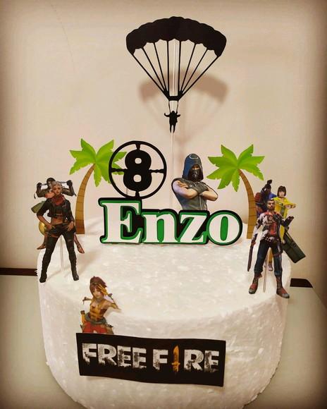 Topo de Bolo Free fire