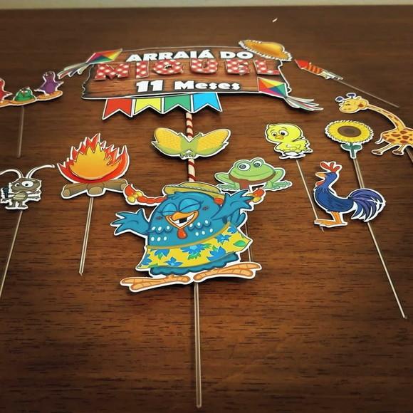 Topo De Bolo Galinha Pintadinha Arraiá
