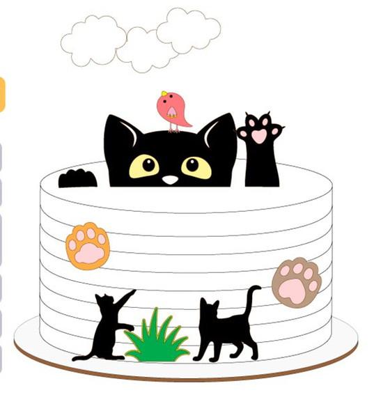 Topo de Bolo Gatinho