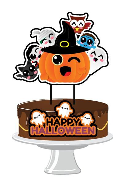 Topo de Bolo Halloween