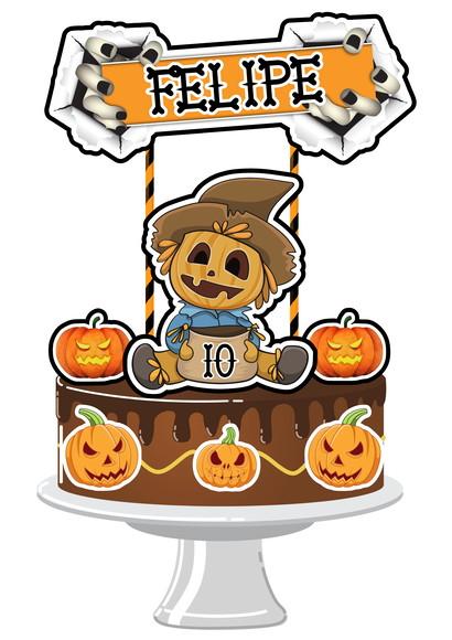Topo de Bolo Halloween