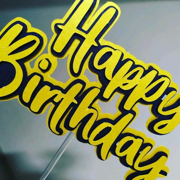 Topo de Bolo happy birthday
