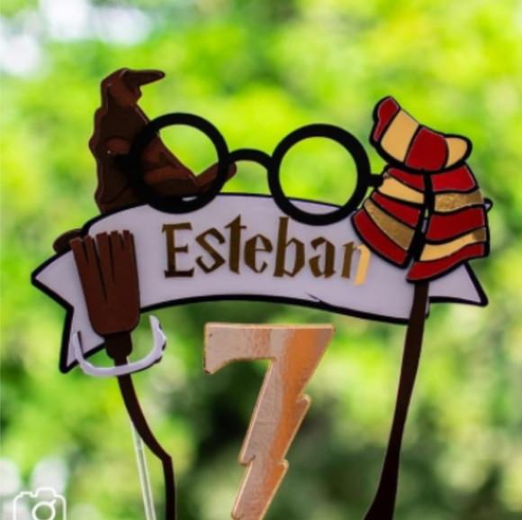 Topo de Bolo Harry Potter