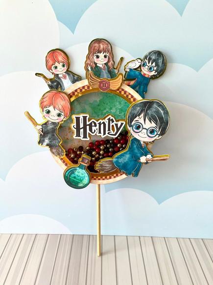 Topo de Bolo Harry Potter