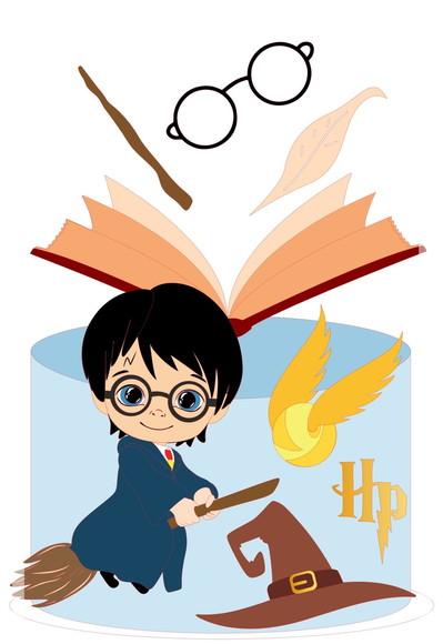 Topo de Bolo Harry Potter
