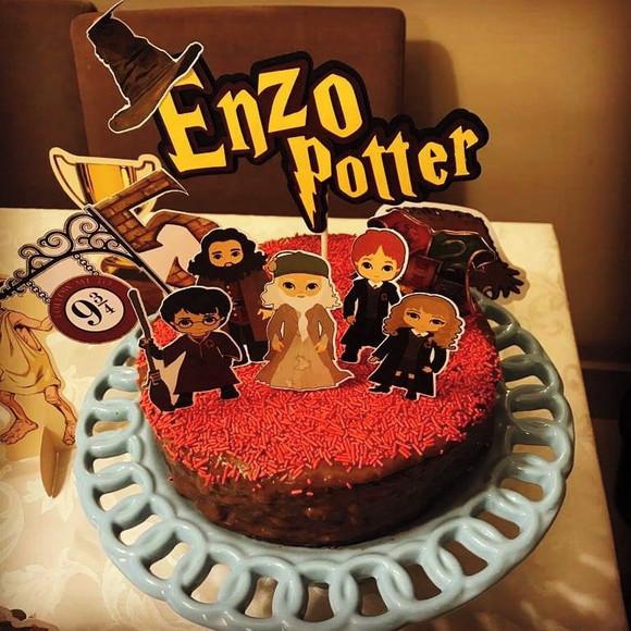 Topo de Bolo Harry Potter