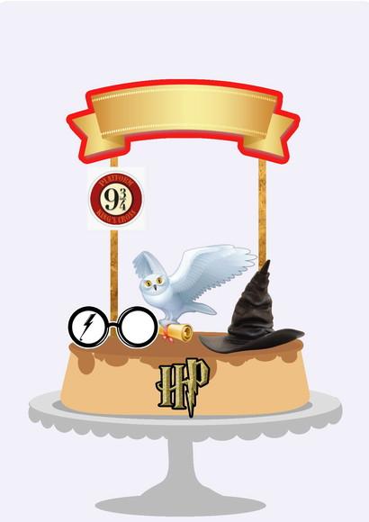 Topo De Bolo Harry Potter