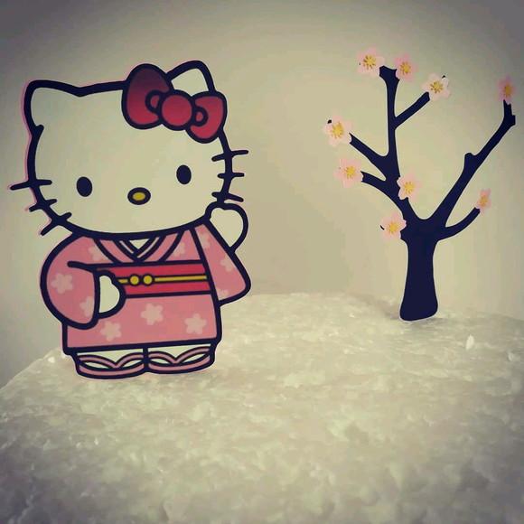Topo de Bolo Hello kitty