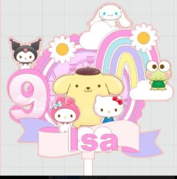Topo de Bolo Hello Kitty