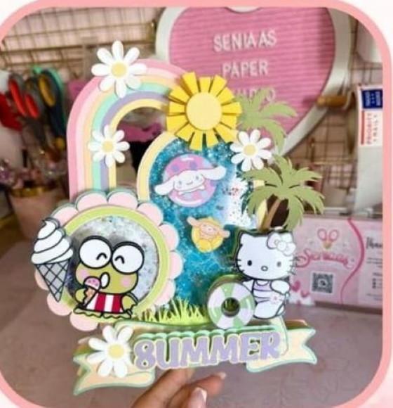 Topo de Bolo Hello Kitty