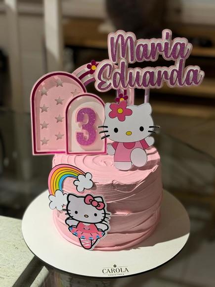 Topo de Bolo Hello Kitty
