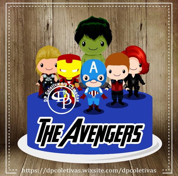 Topo de Bolo Heróis (vingadores)